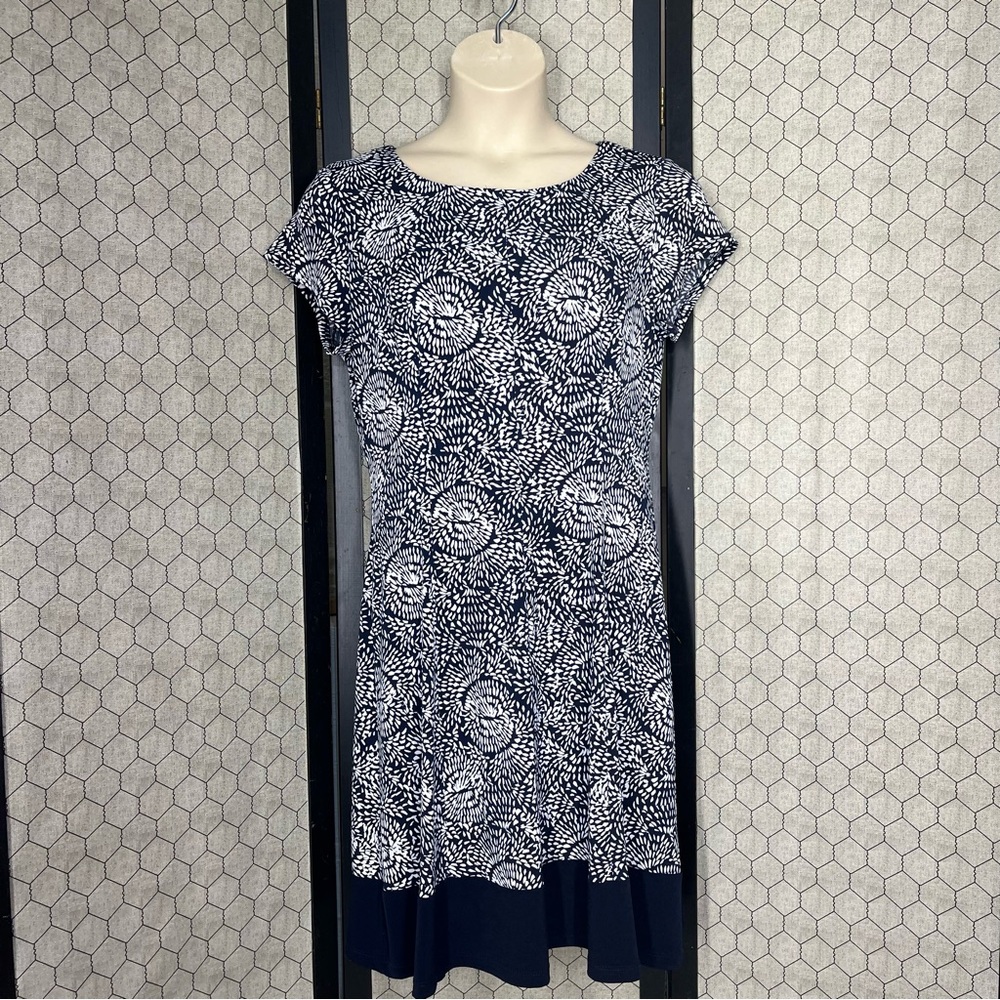 Connected Apparel Pull Over Geometric Print Dress